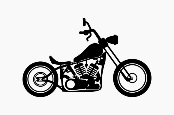 A Motorcycle Graphic File for Crafts & Commercial Product Creation