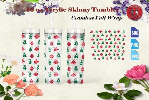 A Tumbler Embroidery Design for Holiday Crafting