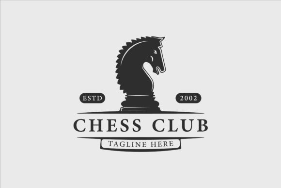 A Vintage Chess & Horse Logo for Branding and Graphics
