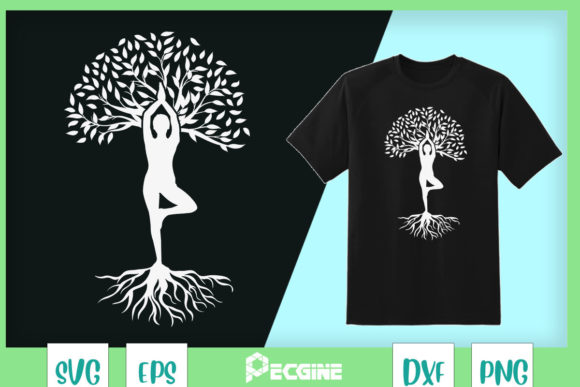 A Yoga-Inspired Tree of Life Design for Merchandise