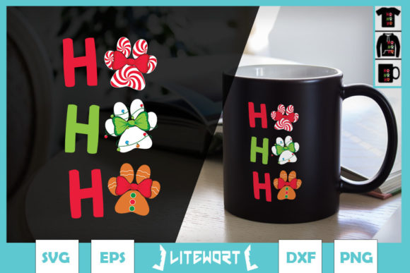 Christmas Pawprint Graphics for Crafts & Campaigns