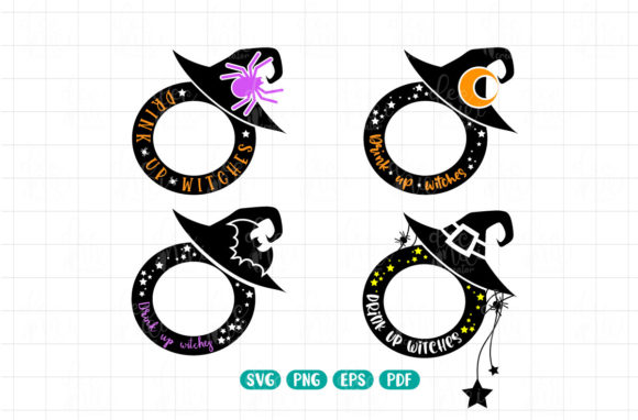 Crafting Magic with Witch Border Graphics for Starbucks Cup Design