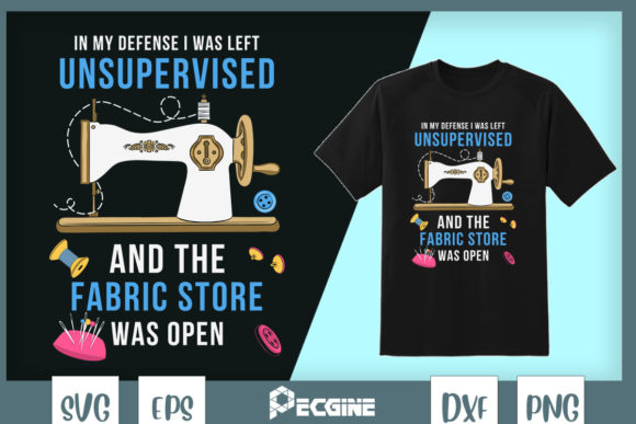 Funny Sewing Graphics for T-Shirt Designs & Content