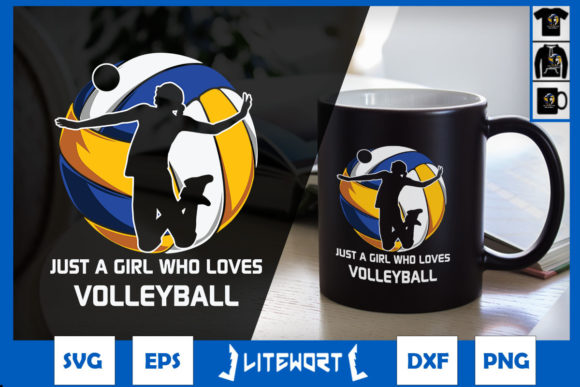 Just a Girl Who Loves Volleyball Graphics for Craft Businesses