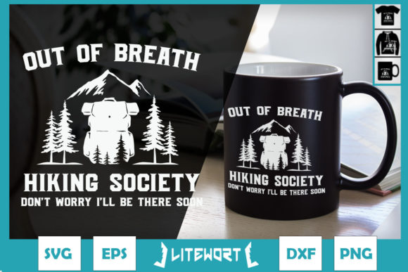 Out of Breath Hiking Society: A Graphic Asset for Crafts & Content