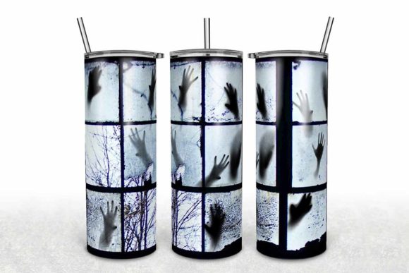 Spooky True Crime Graphics for Halloween Tumbler Wraps