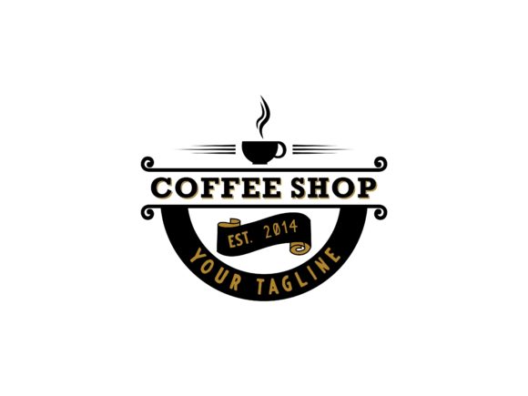 The Coffee Shop Vintage Badge: A Polished Graphics Asset for Editorial Use