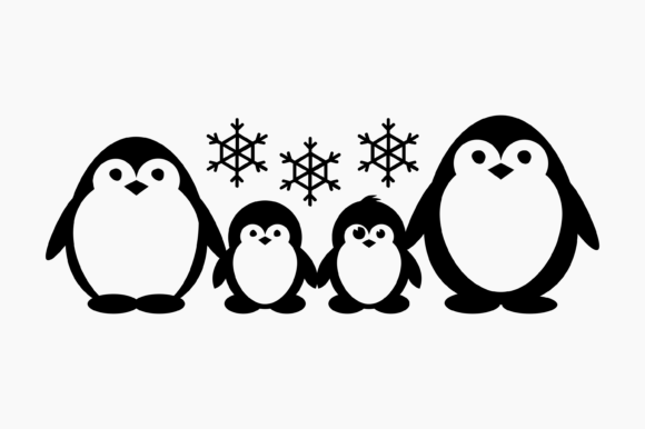 The Penguin Family Graphics: A Cozy Craft Asset